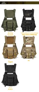 Tactical chest rigs in five colors including olive green, black camo, tan and multicam