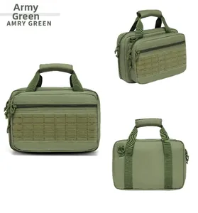 Detailed views of army green tactical utility bag with laser-cut MOLLE and reinforced handle