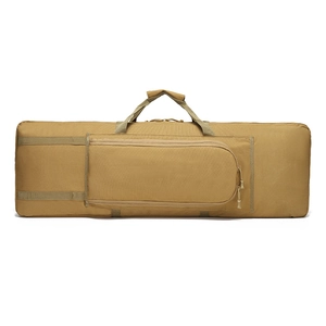 Tactical dual-layer large capacity khaki rifle backpack for outdoor equipment transport