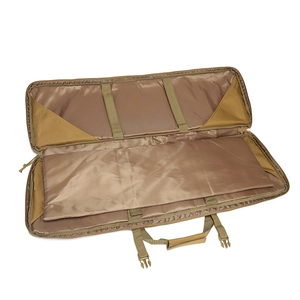Tactical dual-layer backpack with padded compartments and interior rifle storage straps