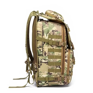 55L camouflage tactical hiking backpack with Molle system for outdoor camping training