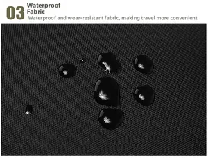 Detail of high-density waterproof nylon fabric with water droplets on tactical holster