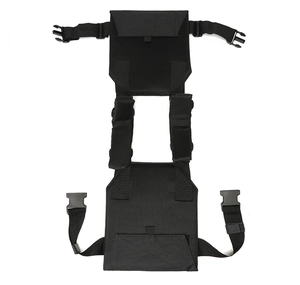 Tactical vest expansion panel with black nylon fabric, mesh detail, and Molle system