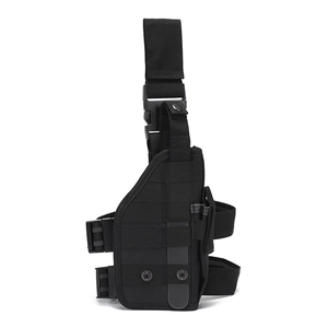 Tactical Leg Holster Bag 800D Waterproof Oxford Nylon Adjustable Quick Release Buckle For Outdoor Hunting Camping Shooting Black