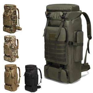 Large Capacity Tactical Mountaineering Backpack Waterproof Oxford Cloth Outdoor Sports Hiking Bag With MOLLE System