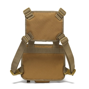 Tactical chest rig bag in coyote brown with adjustable straps and quick release buckles