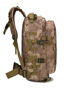 Tactical 3D backpack in python camouflage with MOLLE system for outdoor camping and hiking