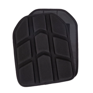 Pair of black EVA tactical vest protective foam padding inserts for impact resistance