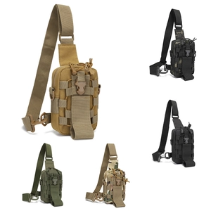 Waterproof Oxford Cloth Tactical Crossbody Chest Bag Outdoor Cycling Hiking Shoulder Pack With Molle System Unisex EDC Gear