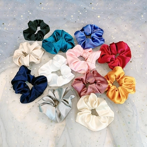 Satijnen Scrunchies Voor Haar Grote Satijnachtige Elastische Haarelastieken Glanzende Effen Kleur Haartouwen Voor Vrouwen Meisjes
