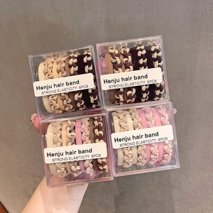 High elasticity braided hair ties set, durable woven hair ropes in clear storage boxes