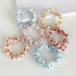 Süße Florale Chiffon-Haargummis Netz-Haarbänder Elastische Haarbänder Für Damen Mädchen Pastoraler Stil Haarschmuck