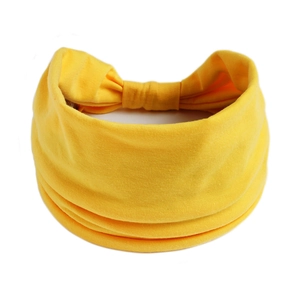 Fascia elastica larga giallo brillante in maglia traspirante per yoga e sport moda