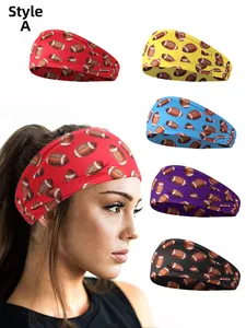 Cintas deportivas elásticas con estampado de fútbol americano en cinco colores