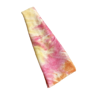 Bandeau de sport élastique tie-dye rose et orange pour le yoga et le fitness
