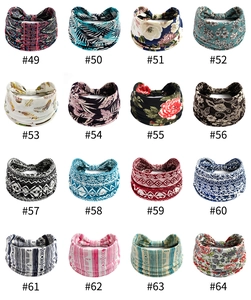Lot de 16 bandeaux bohèmes avec imprimé léopard et motifs floraux en plusieurs modèles