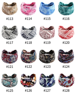 Collection de 16 bandeaux de sport élastiques aux motifs bohèmes et léopard