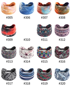 Collection de bandeaux de yoga élastiques aux motifs variés, floraux et cachemire
