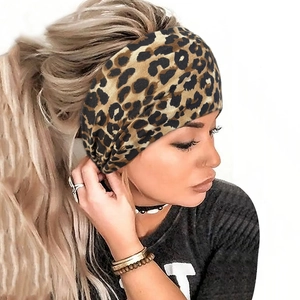Bandeau léopard bohème pour le yoga et le sport, accessoire élastique pour femme
