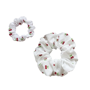 Set di elastici per capelli con stampa di ciliegie dolci per coda di cavallo e chignon