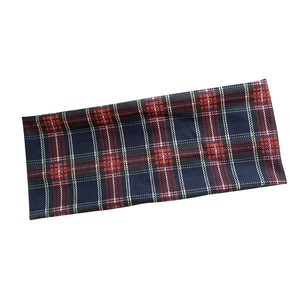 Bandeau de sport à carreaux écossais bleu marine avec rayures rouges et vertes pour l'extérieur