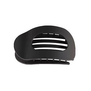 Pinza per capelli nera opaca grande in acetato con design ergonomico per donne