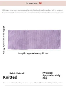 Trama in maglia dettagliata e dimensioni della fascia elastica viola sportiva