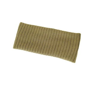 Elastic knitted olive green headband with vertical ribbed texture for women hair accessory