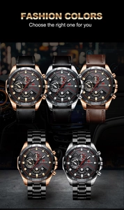 Collection of men's chronograph watches with leather bands and large dials in dark car interior