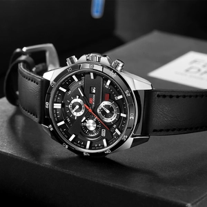 Orologio VA VA VOOM da Uomo al Quarzo Sportivo con Cinturino in Pelle e Cronografo