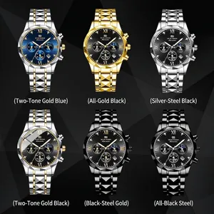VA VA VOOM business watches for men with multi-function dials and metal bands