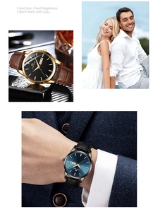 Detailansicht der Quarzuhr mit Datumsanzeige und Lederarmband für Herren