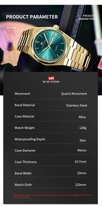 Détail macro d'une montre homme à quartz avec cadran vert soleil et bracelet doré