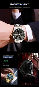 Detail view of VA VA VOOM men's watch with day-date display and diamond-cut bezel design
