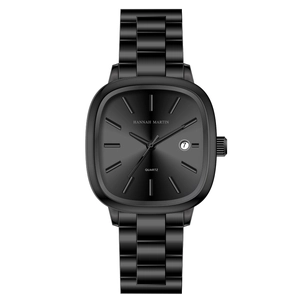 Montre à Quartz Homme Affaires Bracelet Acier Inoxydable Étanche Calendrier Lumineux Boîtier Carré Rond Mode Décontractée