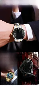 Macro detail of men's business watch featuring faceted diamond-cut glass and calendar dial