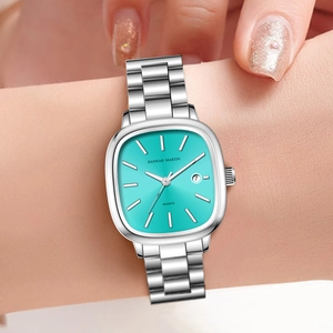 Elegant Square Women Quartz Watch Japanese Movement Waterproof Stainless Steel Strap Date Display Fashion Wristwatch
