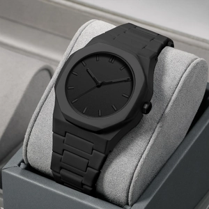 Luxury Octagonal Quartz Watch Minimalist Arabic Hindi Numerals Silicone Strap Waterproof Fashion Wristwatch With Gift Box