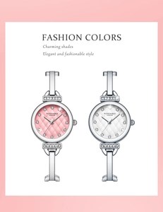 Comparaison de montres élégantes pour femmes avec cadrans rose et blanc sertis de strass