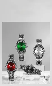 Gothic punk watch collection with carved metal claw cases and sunburst dial detail