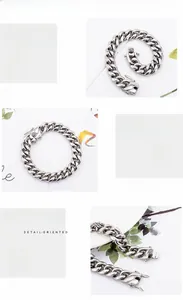Detailansicht eines schweren Panzerkettenarmbands mit hochglanzpoliertem 316L Edelstahl