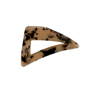 Elegante molletta a triangolo in acetato con motivo tartarugato classico per acconciature