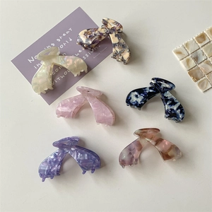 Chic Acetate Hair Claw Clips Large Marble Pattern Ponytail Holder For Women Korean Style Celluloid Hair Accessories Retro Grips
