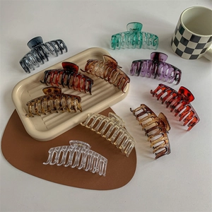 Large elegant shark hair claws in assorted colors including tortoiseshell and black