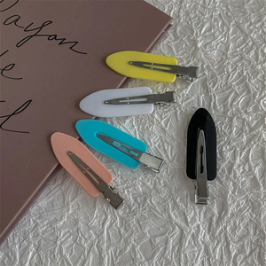 Matte Candy Color Seamless Hair Clips Frosted Duckbill Clips Simple Side Bangs Clips For Women Kids Hair Accessories