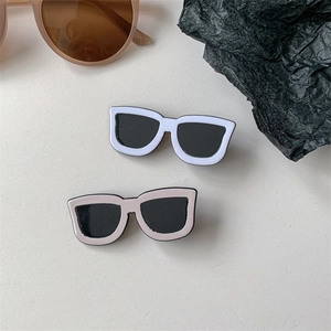 Ensemble de pinces à cheveux lunettes créatives en violet et rose pour femmes