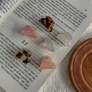 Acetate Mini Hair Claw Clips French Style Tortoiseshell Marble Pattern Small Hair Barrettes For Women Girls Hair Styling