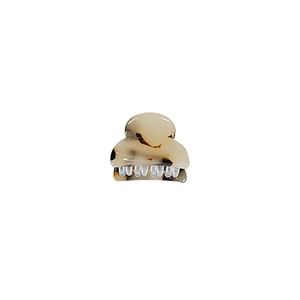 Mini acetate hair claw clip with elegant tortoise shell marble pattern for women