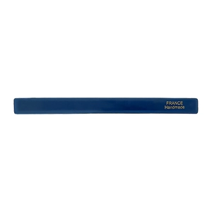 Deep blue tortoiseshell acetate spring hair clip with France Handmade gold lettering