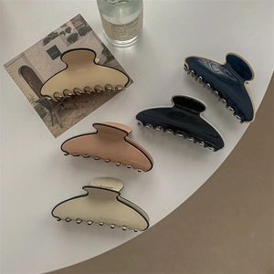 Pinces à cheveux élégantes en acétate de cinq couleurs pour une coiffure minimaliste